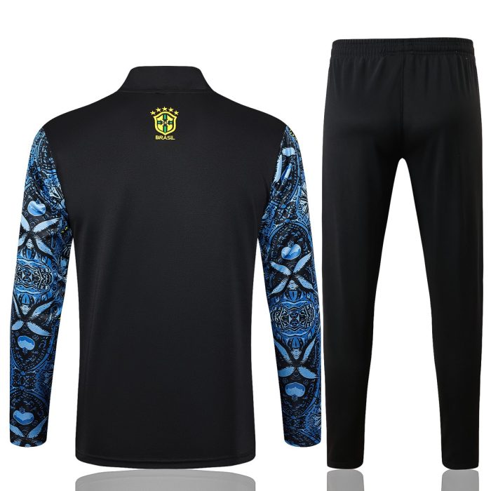 Brazil 24/25 Half-Zip Jacket Grey Blue Spray - 图片 6