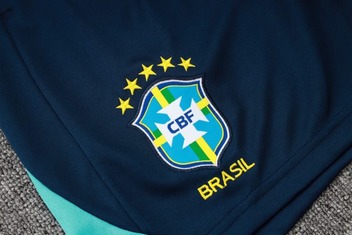 Brazil 24/25 Short Sleeve Color Splash Print T-Shirt with 5-Point Shorts - 图片 3