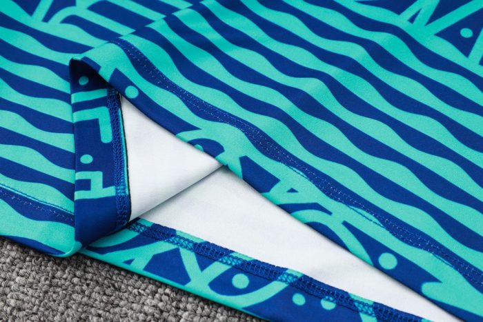 Brazil 24/25 Short Sleeve Color Splash Print T-Shirt with 5-Point Shorts - 图片 5