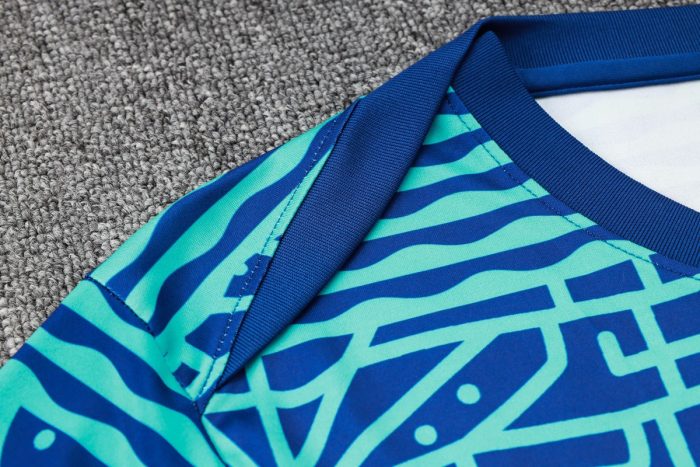 Brazil 24/25 Short Sleeve Color Splash Print T-Shirt with 5-Point Shorts - 图片 6