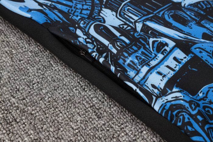Brazil 24/25 Long Zipper Jacket Grey Blue Spray - 图片 4