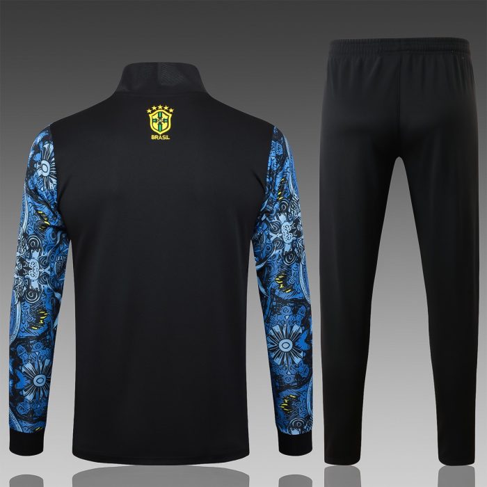 Brazil 24/25 Long Zipper Jacket Grey Blue Spray - 图片 6