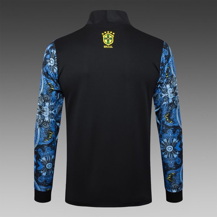 Brazil 24/25 Long Zipper Jacket Grey Blue Spray - 图片 7