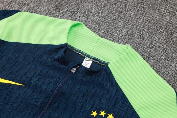 Brazil 24/25 Player Version Semi-Zip Jacket in Turquoise - 图片 6