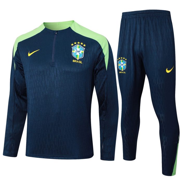 Brazil 24/25 Player Version Semi-Zip Jacket in Turquoise - 图片 8