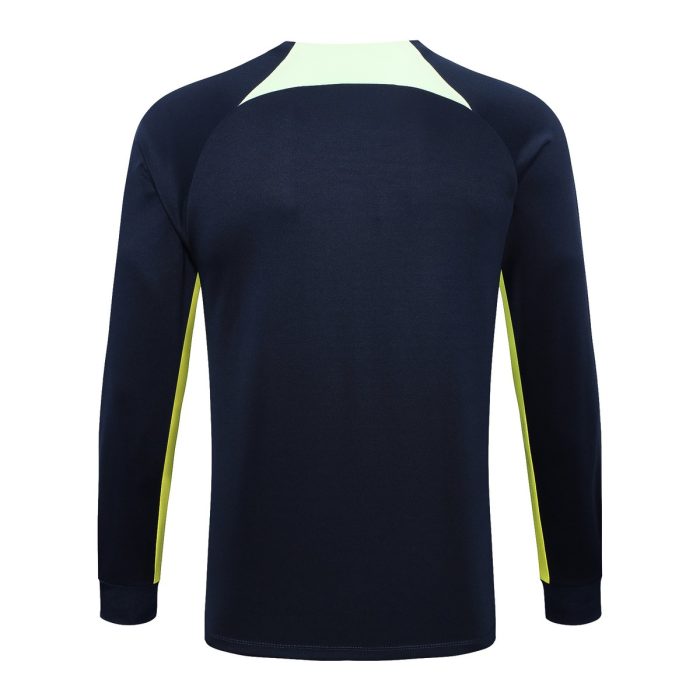 Brazil 22/23 Long Zip Jacket Navy Blue with Yellow Collar - 图片 8