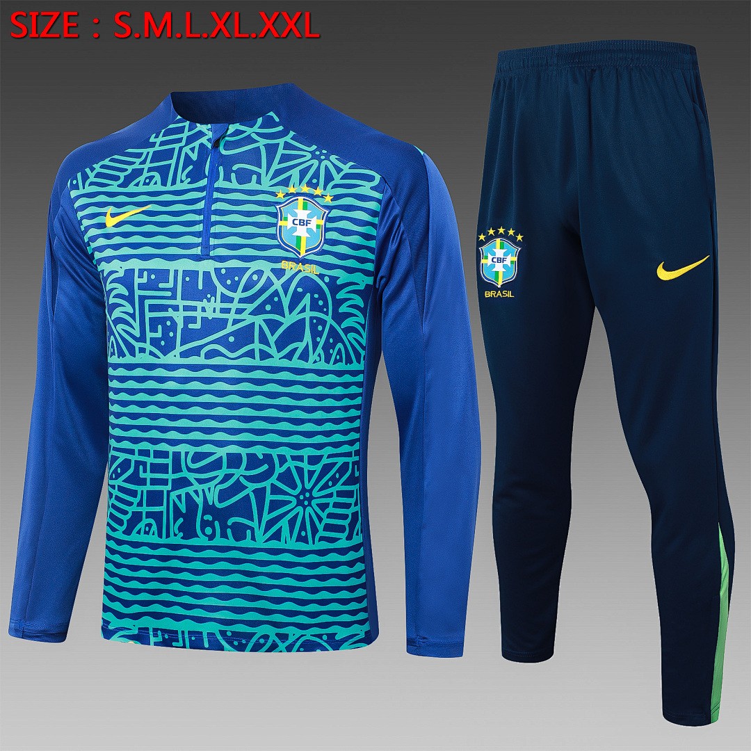 Brazil 24/25 Semi-Zip Jacket Blue