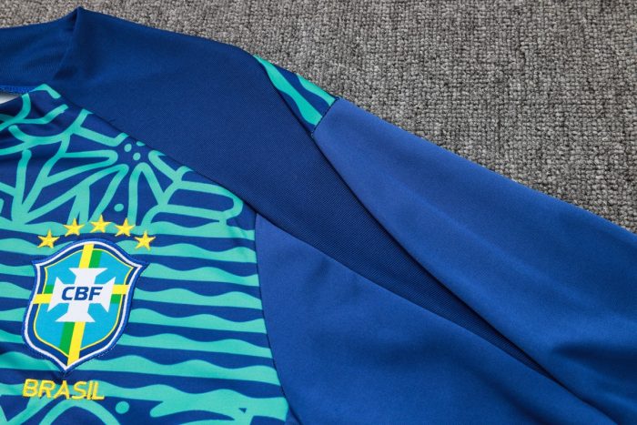 Brazil 24/25 Semi-Zip Jacket Blue - 图片 6