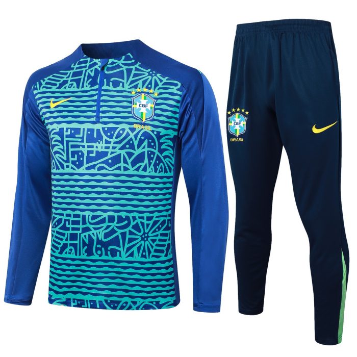 Brazil 24/25 Semi-Zip Jacket Blue - 图片 8