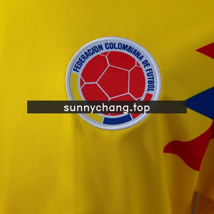Colombia 1990 Retro Home Long Sleeve Jersey - 图片 6