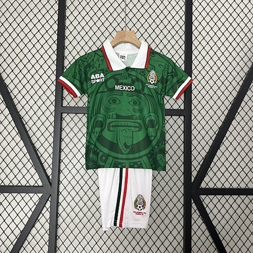 Mexico 1998 Home Kids Jersey