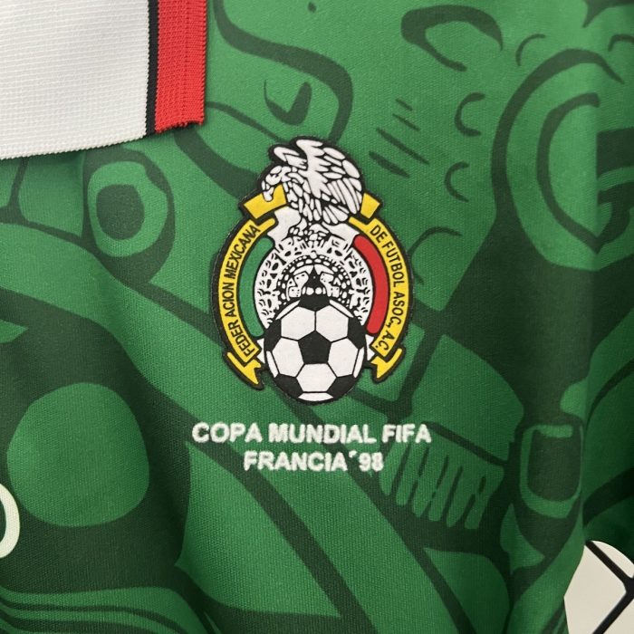 Mexico 1998 Home Kids Jersey - 图片 3