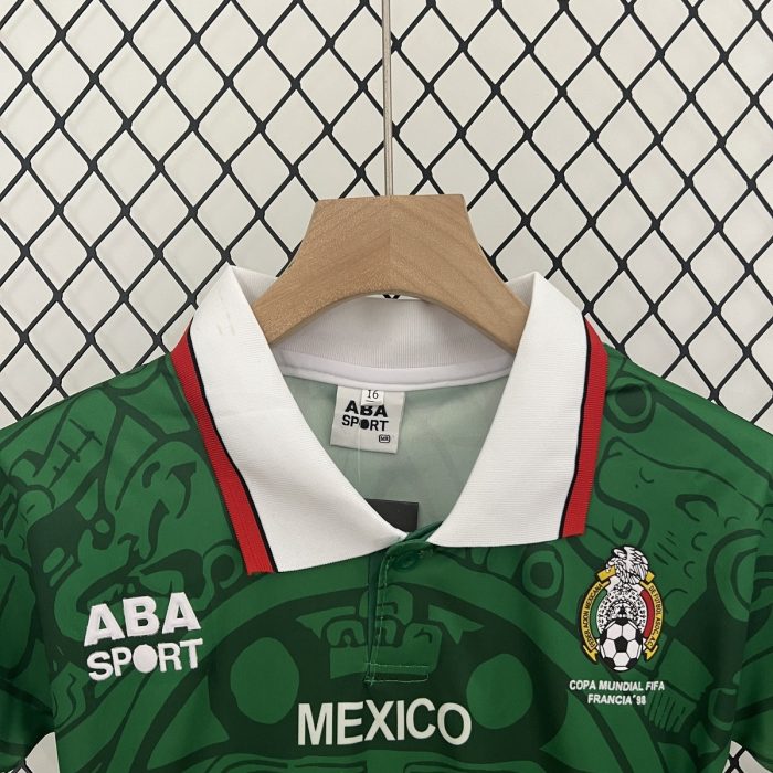 Mexico 1998 Home Kids Jersey - 图片 6