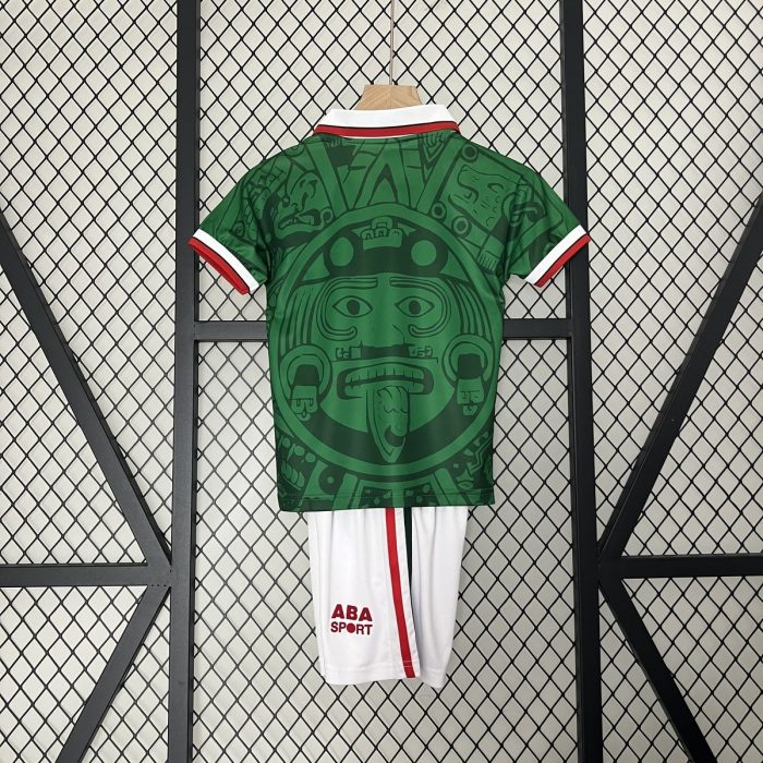 Mexico 1998 Home Kids Jersey - 图片 9