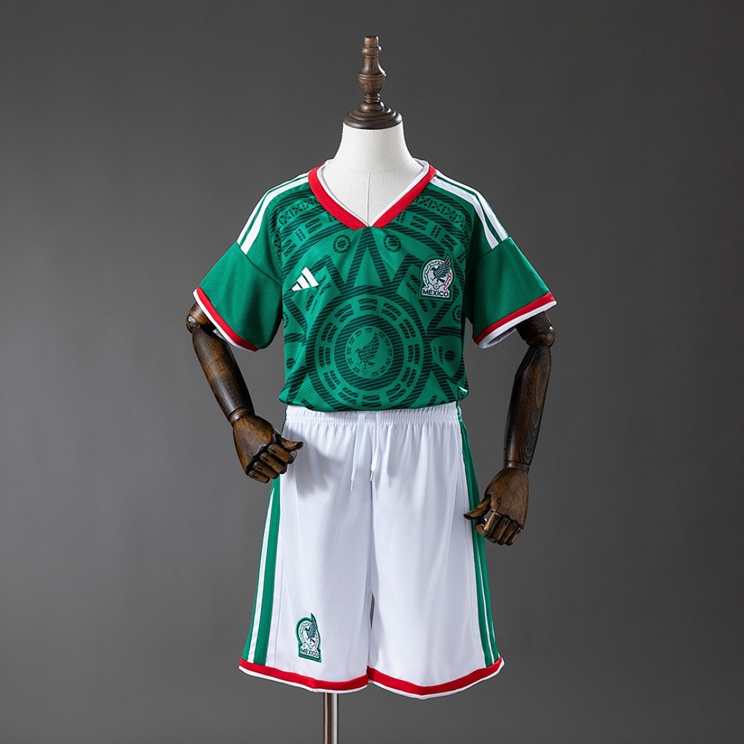 JER-8755_1 Mexico 2026 Home Kids Kit Jersey - 图片 1