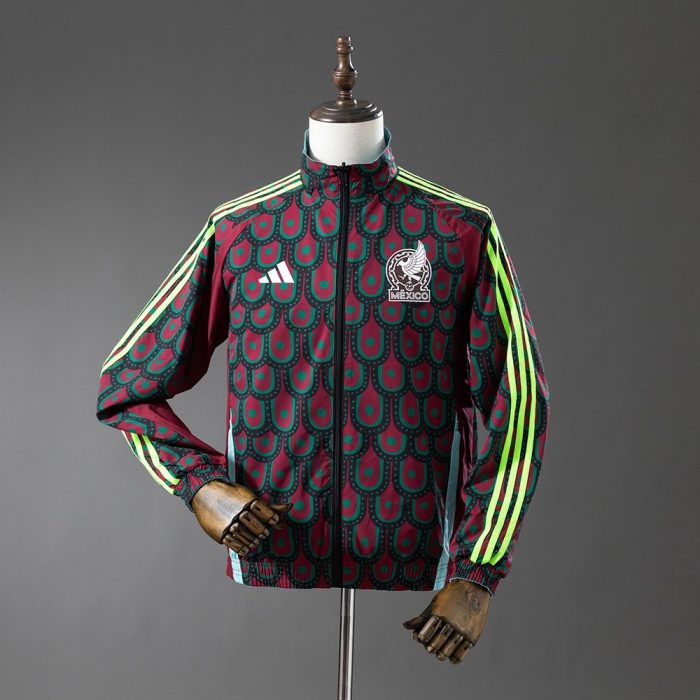 Mexico Reversible Jacket Windbreaker - Red & Sky Blue - 图片 4
