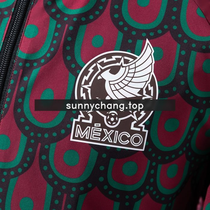 Mexico Reversible Jacket Windbreaker - Red & Sky Blue - 图片 8