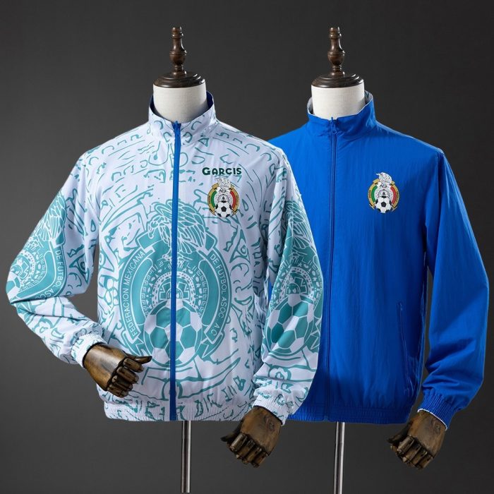 Mexico Reversible Jacket Windbreaker - White & Blue - 图片 2