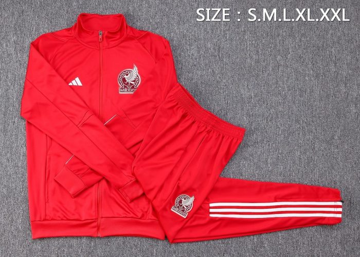 Mexico 22/23 Red Long Zip Jacket - 图片 2