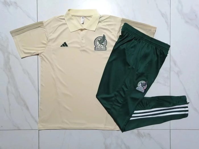Mexico 23-24 Polo Shirt Apricot - 图片 9
