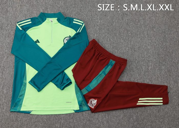 Mexico 24-25 Green Half-Zip Jacket - 图片 2