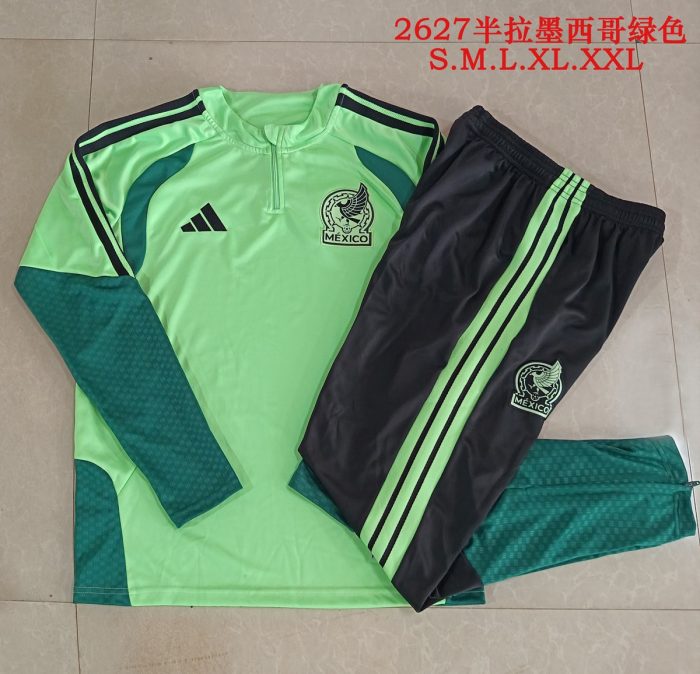 Mexico 25/26 Half-Zip Green Training Jacket - 图片 9