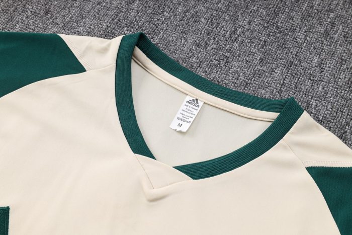 Mexico 2022-2023 Apricot Short Sleeve Training Suit (with Pants) - 图片 7