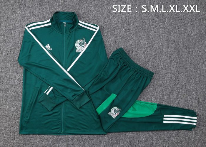 Mexico 23-24 Long Zip Jacket Green - 图片 2