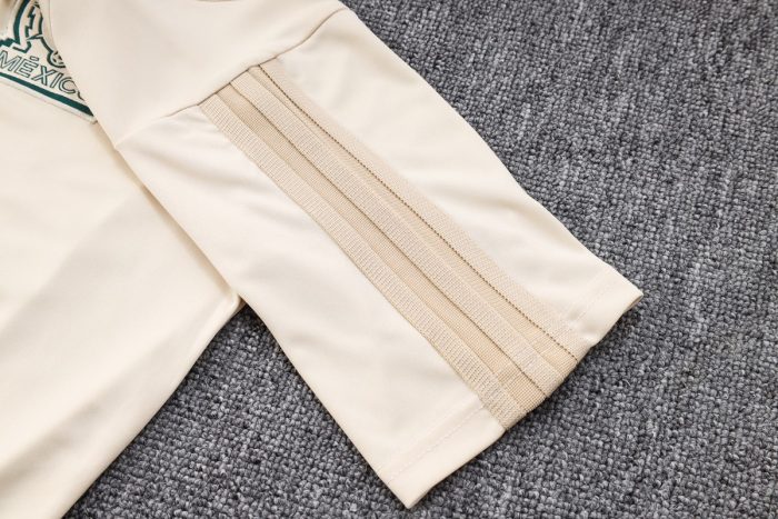 Mexico 22/23 Polo Shirt Apricot - 图片 5