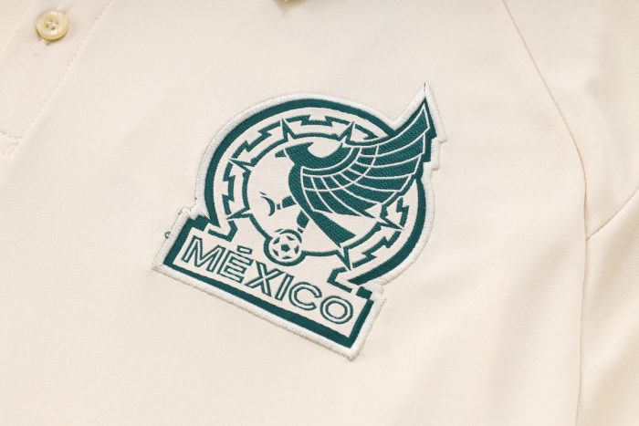 Mexico 22/23 Polo Shirt Apricot - 图片 6