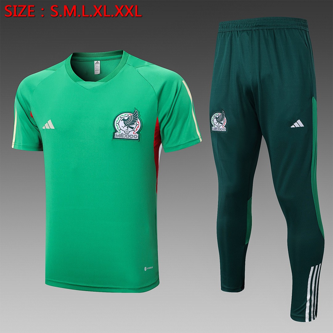 Mexico 22-23 Green Short Sleeve Training Suit