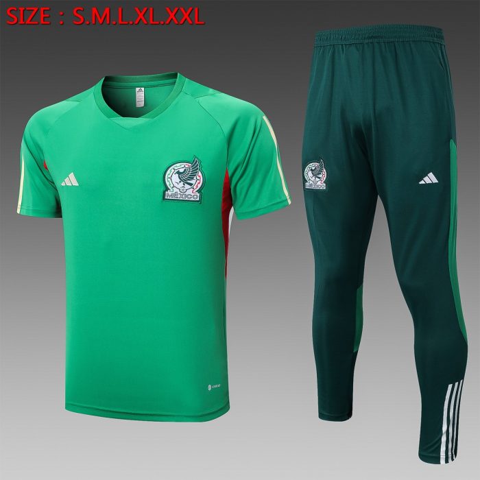 Mexico 22-23 Green Short Sleeve Training Suit - 图片 8