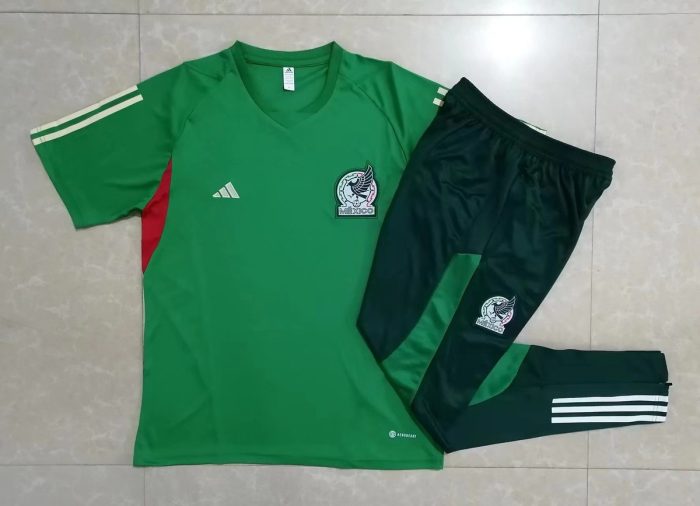 Mexico 22-23 Green Short Sleeve Training Suit - 图片 9
