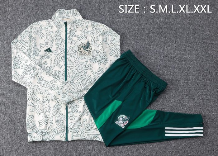 Mexico 22/23 White Long Zip Jacket (Spray Ink) - 图片 6