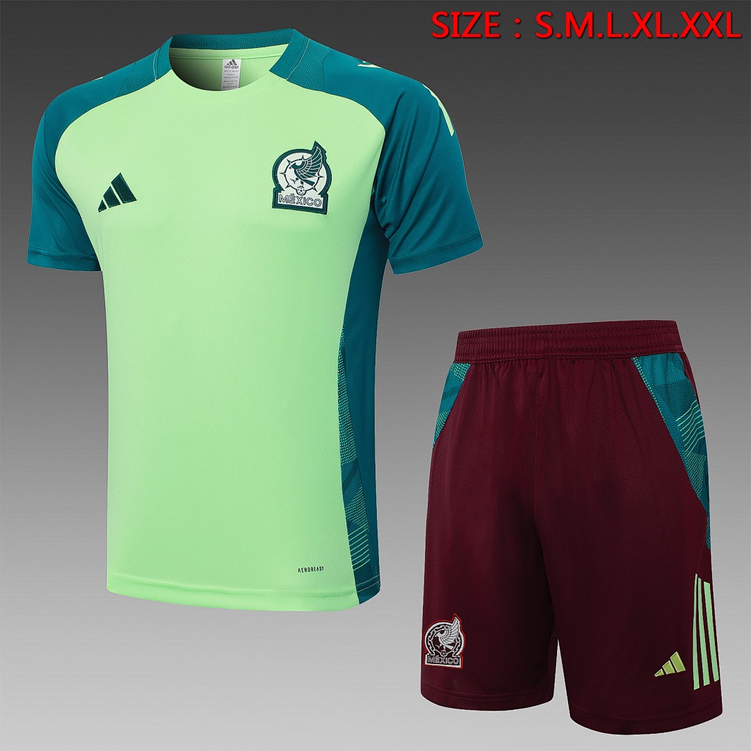Mexico 24-25 Green Short Sleeve Training Suit