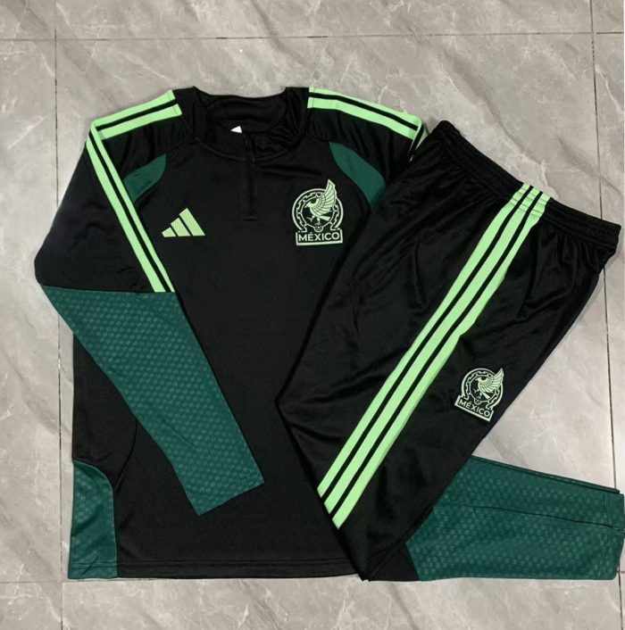 Mexico 25/26 Half Zip Jacket Black - 图片 9