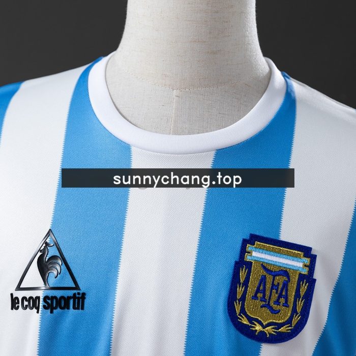 1986 Argentina Home Retro Jersey S-XXL - 图片 5