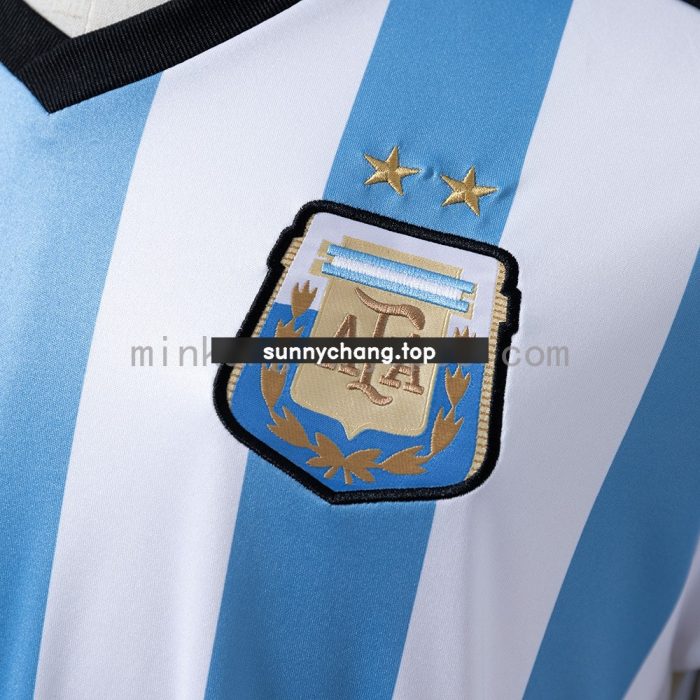 2014 Argentina Home Retro Jersey - 图片 5
