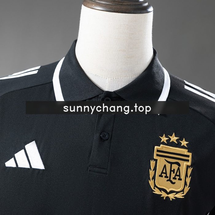 Argentina 25/26 Polo Shirt - Black - 图片 7