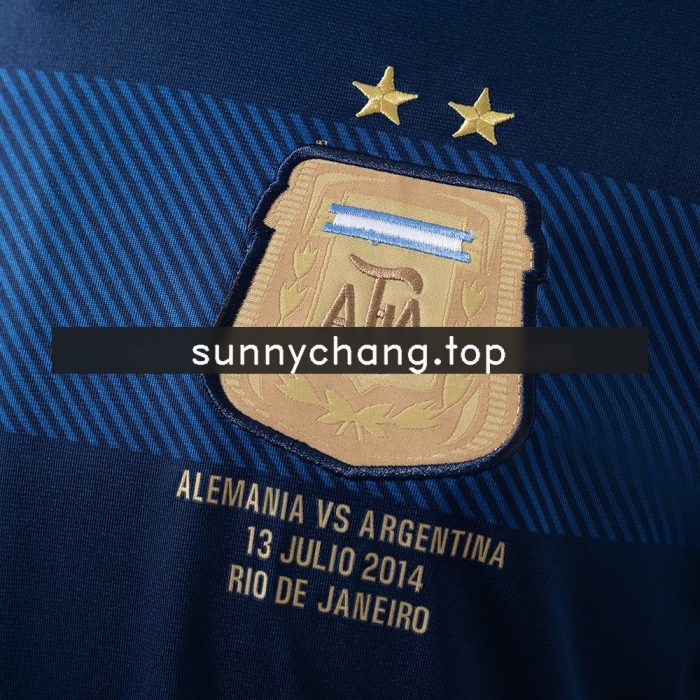 Argentina 2014 Away Long Sleeve Retro Jersey - 图片 5