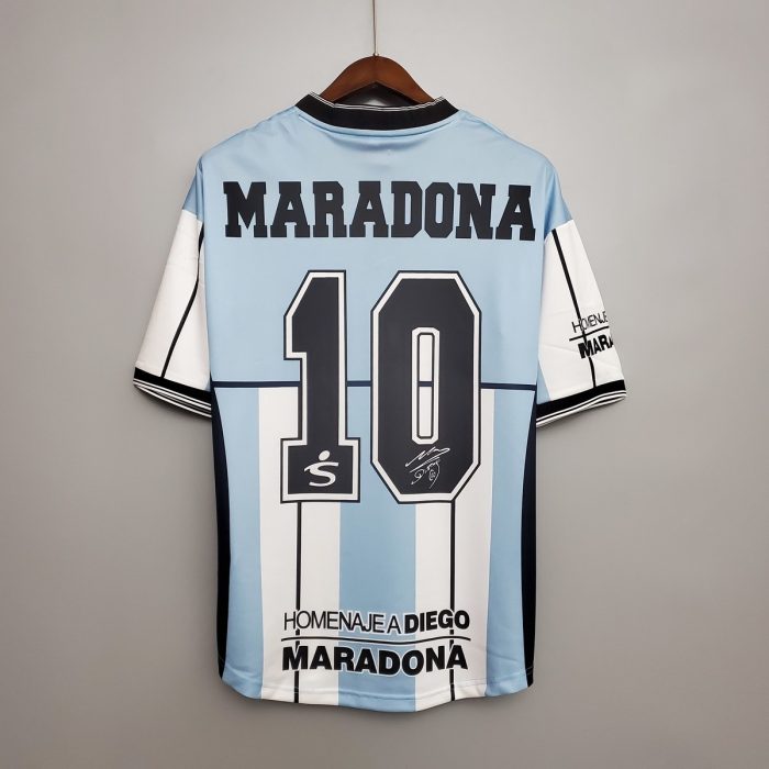 2001 Argentina Maradona #10 Commemorative Edition Retro Jersey - 图片 3