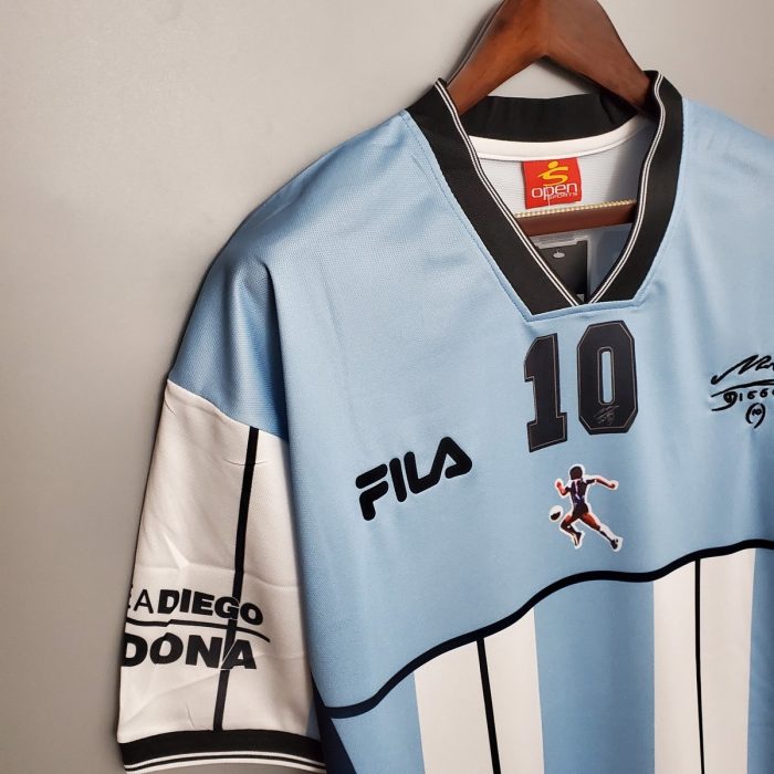 2001 Argentina Maradona #10 Commemorative Edition Retro Jersey - 图片 5