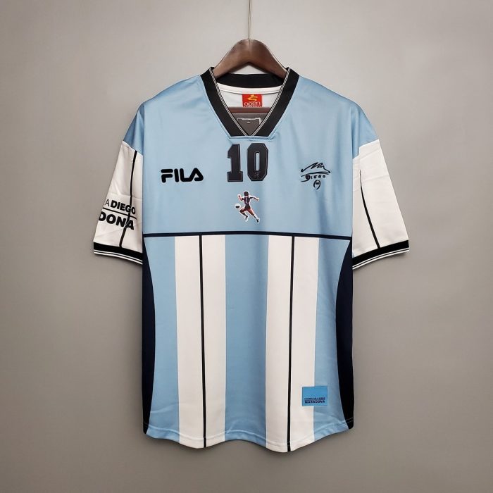 2001 Argentina Maradona #10 Commemorative Edition Retro Jersey - 图片 9