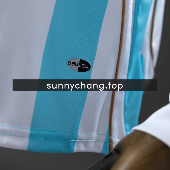Argentina 2006 Home Long Sleeve Retro Jersey - 图片 2