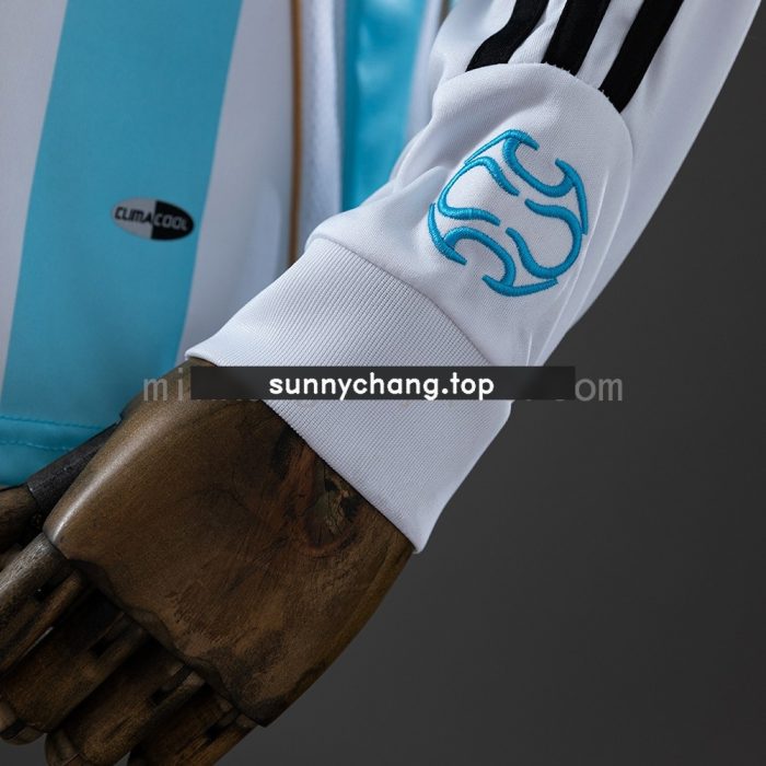 Argentina 2006 Home Long Sleeve Retro Jersey - 图片 3