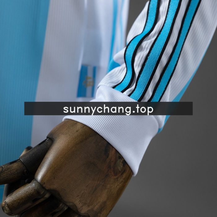 Argentina 1998 Home Long Sleeve Retro Jersey - 图片 3