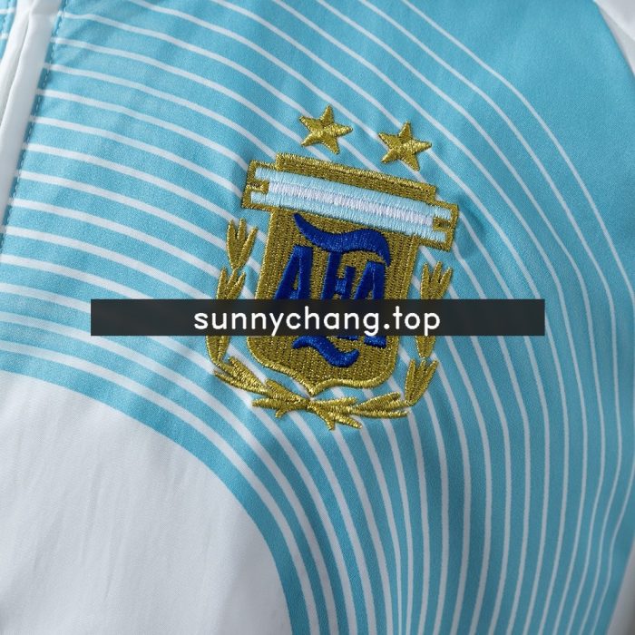 Argentina 2005-2006 Retro Windbreaker - White & Blue - 图片 8
