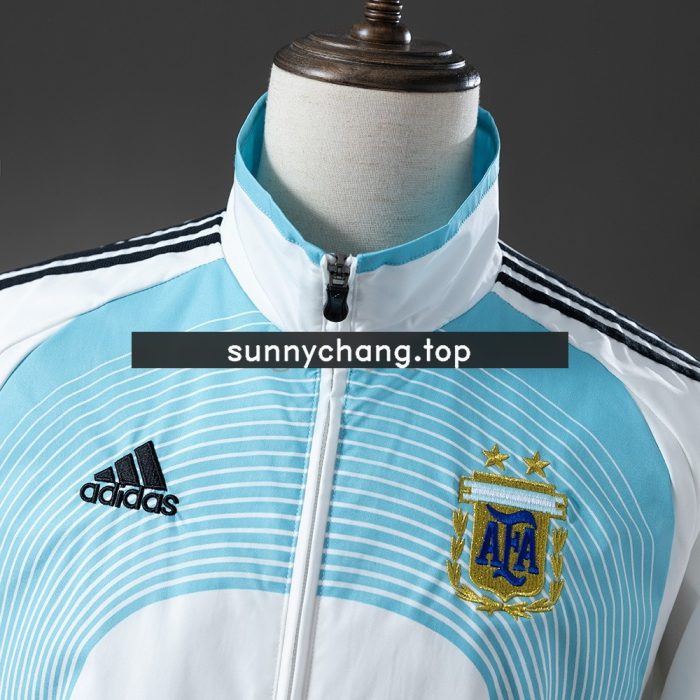 Argentina 2005-2006 Retro Windbreaker - White & Blue - 图片 9