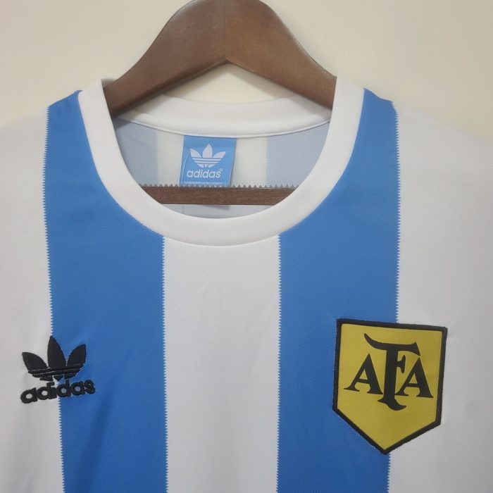 1978 Argentina Home Retro Long Sleeve Jersey - 图片 7