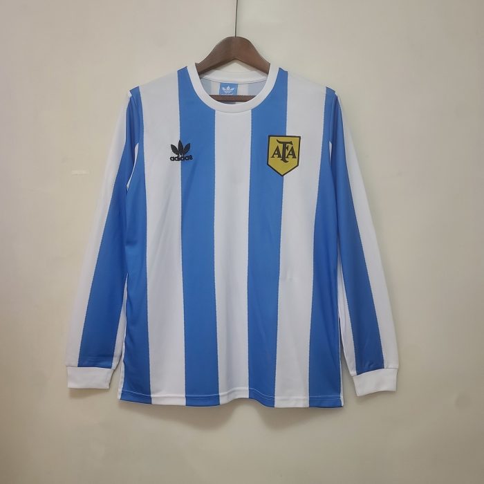 1978 Argentina Home Retro Long Sleeve Jersey - 图片 8